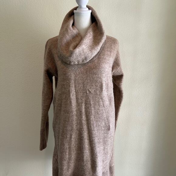 Anthropologie Dress Sonoran Cowl Neck SZM Long Sleeve Wool Blend Midi Sweater - Picture 2 of 11